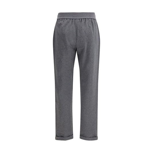 Brunello Cucinelli Gray Cotton Athletic Pants