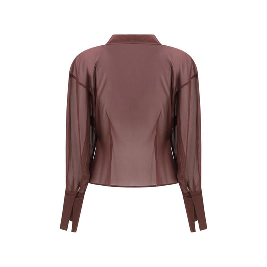 The Andamane Purple Silk Blouse