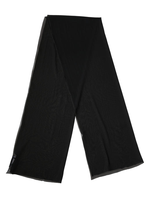 Dolce & Gabbana Black Silk Neck Wrap Shawl Stole 200cm x 64cm Scarf