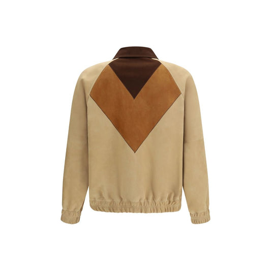 Valentino Brown Goatskin Biker Jacket