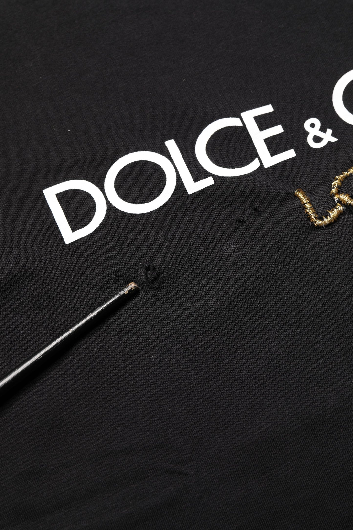 Dolce & Gabbana Black DG London Cotton Men Crew Neck T-shirt