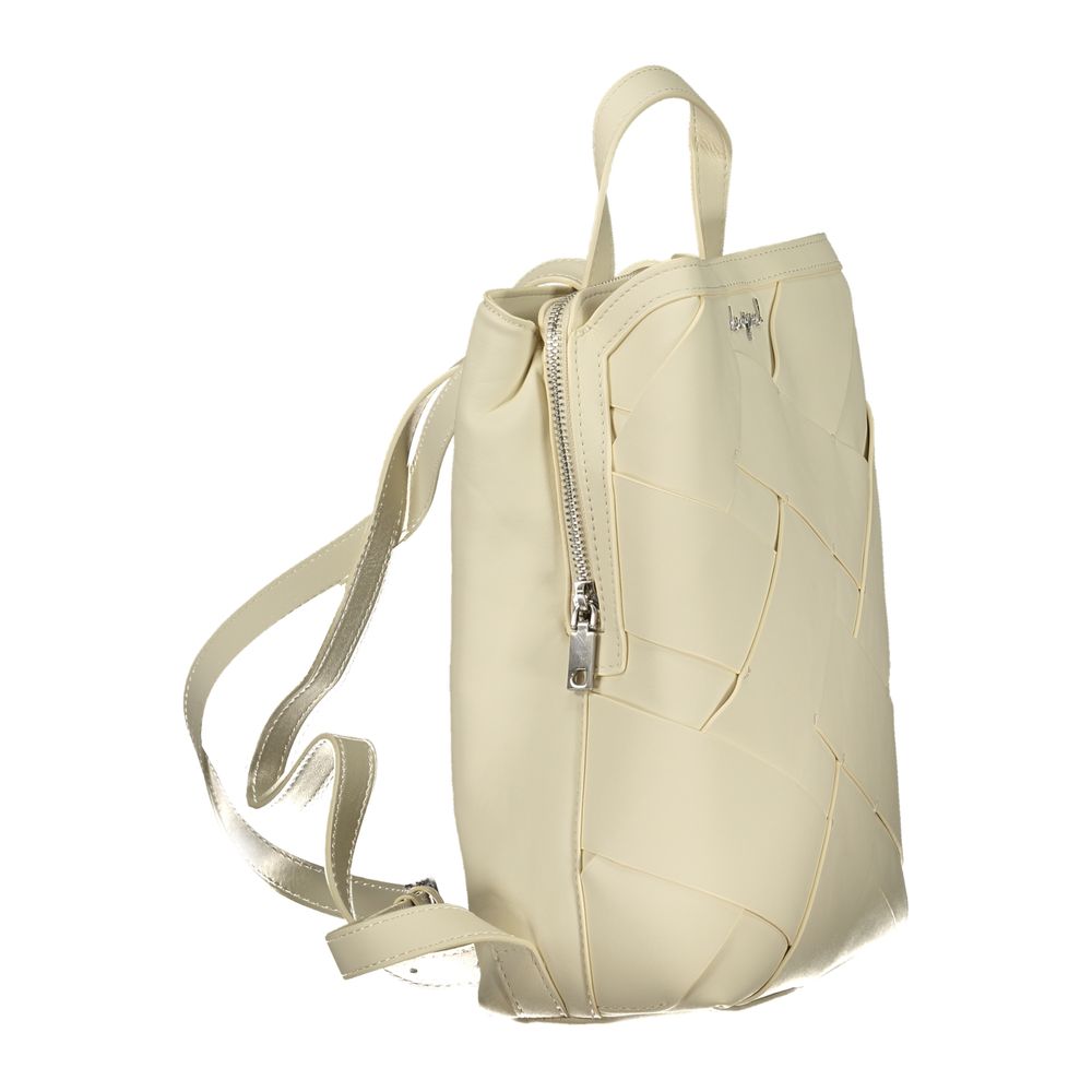 Desigual Bianco Poliuretano Female Mini Backpack