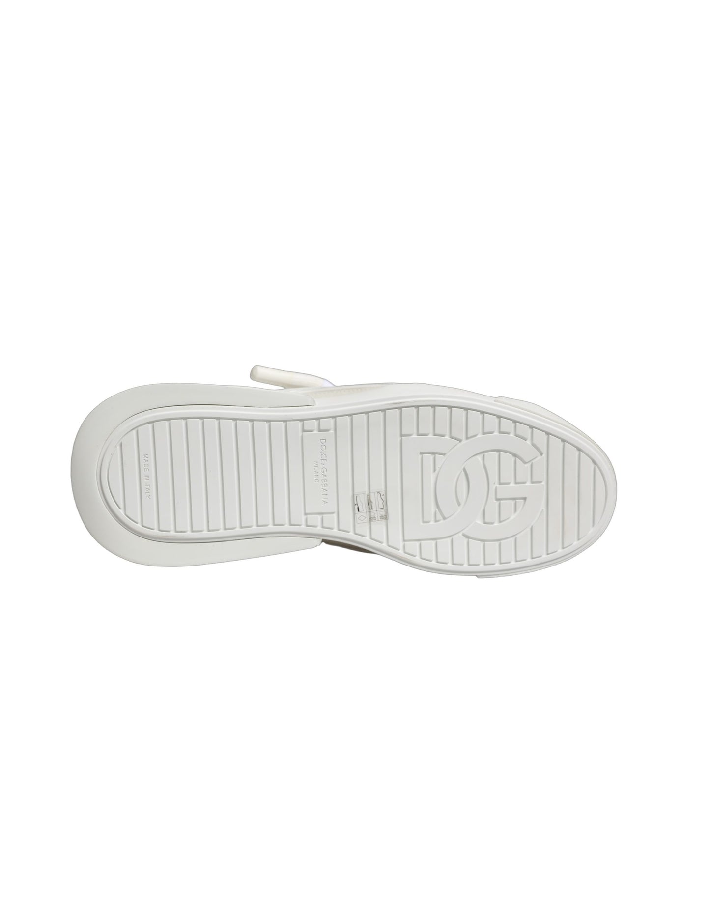 Dolce & Gabbana White Calfskin Leather Low Top Sneakers Shoes