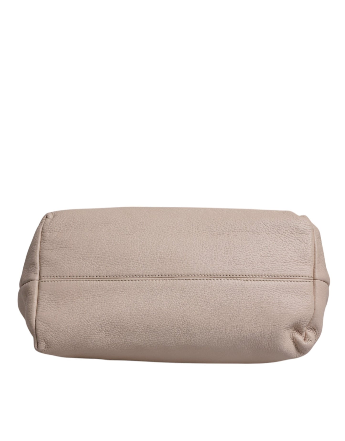 Dolce & Gabbana Light Pink Leather Logo Plaque Tote Shoulder Borse Bag