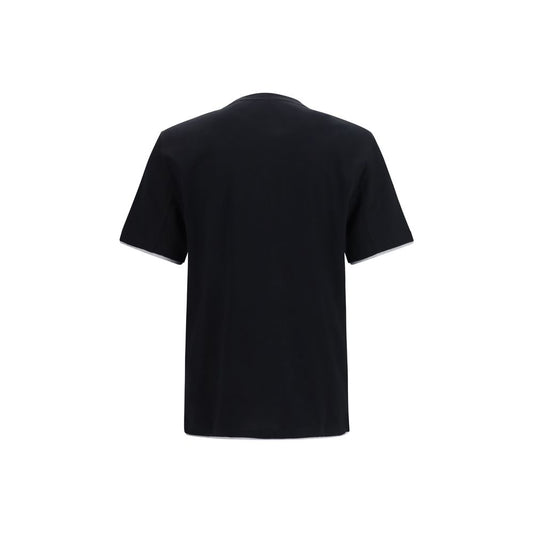 Brunello Cucinelli Black Cotton T-Shirt