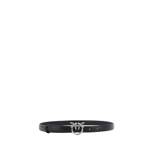 PINKO Black Calf Leather Bos Taurus Regular Belt