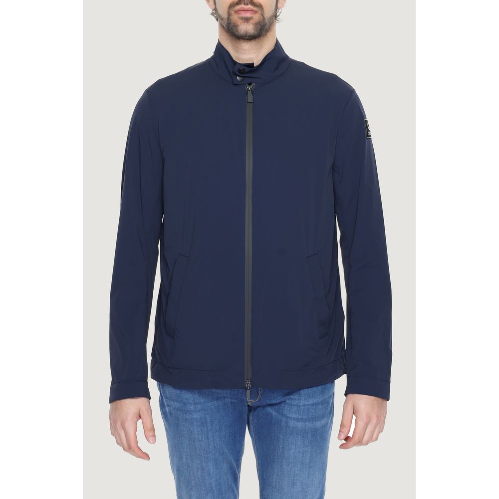 Suns Blue Nylon Full-Length Jacket