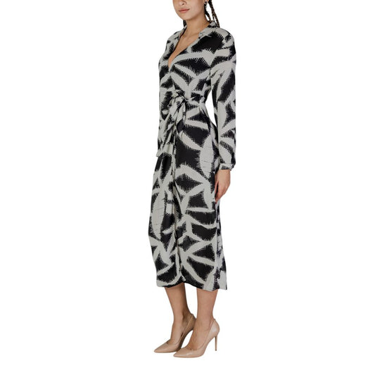 Jacqueline De Yong Black Recycled Polyester Long Dress
