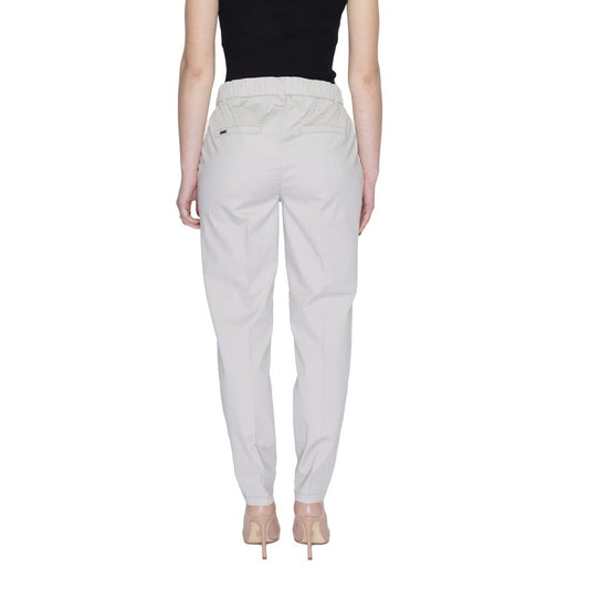 Street One Beige Cotton Casual Pants