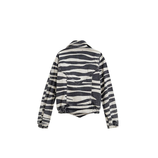 Retrofête Black And White Cotton Blazer