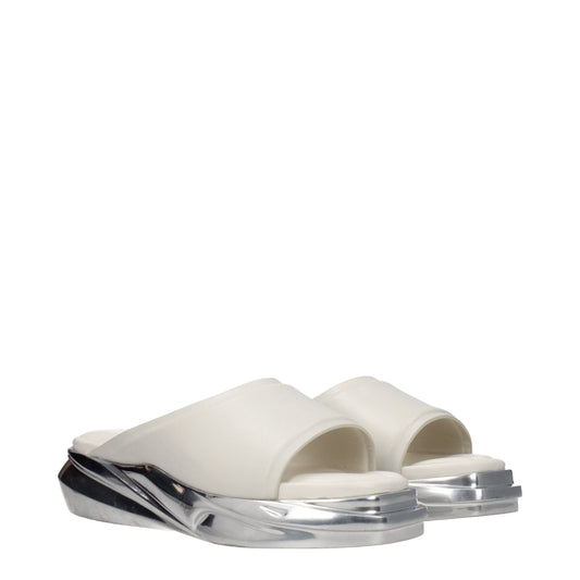 Alyx Gray Leather Slippers