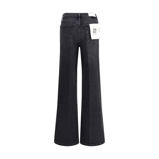 RE/DONE Black Cotton Flared Jeans