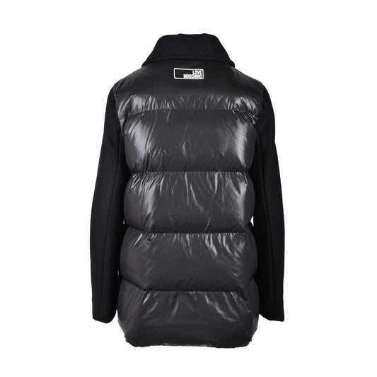 Love Moschino Black Polyester Full-Length Jacket