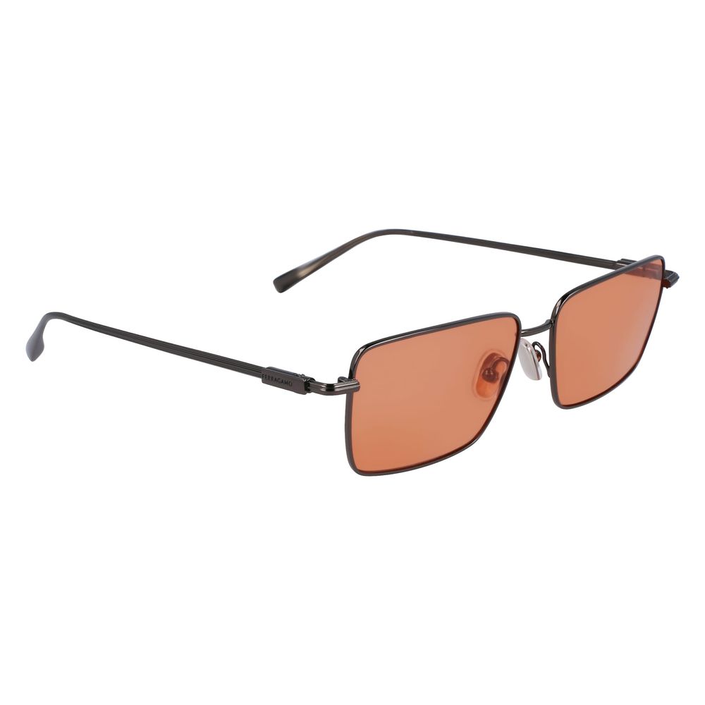 Ferragamo Gray Metal Sunglasses