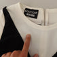 Boutique Moschino Black White Polyester Short Sleeves Top Blouse