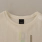 PINKO Beige Logo Long Sleeve Cropped Pullover Sweater