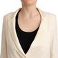 Patrizia Pepe Wrap Off White Long Sleeves Viscose Blazer Jacket