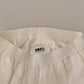 Maison Margiela White High Waist Cropped Women Trouser Pants