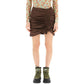Ganni Brown Acetate Mini Skirt
