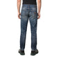 Palm Angels Blue Cotton Straight-Leg Jeans