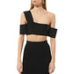 Alexander McQueen Black Elastane Tank Tops