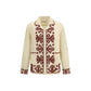 Baziszt Beige Hemp Pattern Shirt