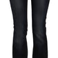 John Galliano Blue Washed Mid Waist Regular Leg Boot Cut Denim Jeans