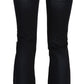 John Galliano Blue Washed Mid Waist Regular Leg Boot Cut Denim Jeans
