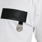 Dolce & Gabbana White Logo Patch Cotton Crew Neck T-shirt