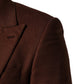 Dolce & Gabbana Brown Cashmere Single Breasted Jacket Blazer