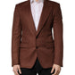 Dolce & Gabbana Brown Cashmere Single Breasted Jacket Blazer