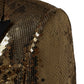 Dolce & Gabbana Gold Sequined Double Breasted Jacket Blazer