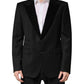 Dolce & Gabbana Black Wool Single Breasted Jacket Blazer