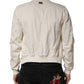 Dolce & Gabbana Off White Cotton Full Zip Denim Men Blouson Jacket
