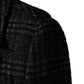 Dolce & Gabbana Grey Double Breasted Plaid Wool Coat Jacket