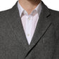 Dolce & Gabbana Gray Single Breasted Men Trench Coat Jacket