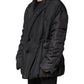 Dolce & Gabbana Black Silk Padded Parka Men Coat Jacket