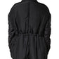 Dolce & Gabbana Black Silk Padded Parka Men Coat Jacket