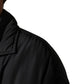 Dolce & Gabbana Black Silk Padded Parka Men Coat Jacket