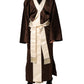 Dolce & Gabbana Brown Cream Lounge Belted Bathrobe Jacket