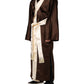 Dolce & Gabbana Brown Cream Lounge Belted Bathrobe Jacket