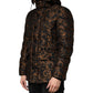 Dolce & Gabbana Black Floral Jacquard Quilted Hooded Jacket