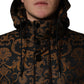Dolce & Gabbana Black Floral Jacquard Quilted Hooded Jacket