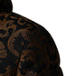 Dolce & Gabbana Black Floral Jacquard Quilted Hooded Jacket