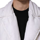 Dolce & Gabbana White Silk Padded Parka Men Coat Jacket