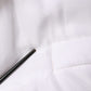 Dolce & Gabbana White Silk Padded Parka Men Coat Jacket