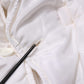 Dolce & Gabbana White Silk Padded Parka Men Coat Jacket