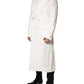 Dolce & Gabbana White Double Breasted Men Trench Coat Jacket