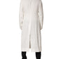 Dolce & Gabbana White Double Breasted Men Trench Coat Jacket