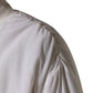 Dolce & Gabbana White Silk Full Zip Bomber Blouson Jacket